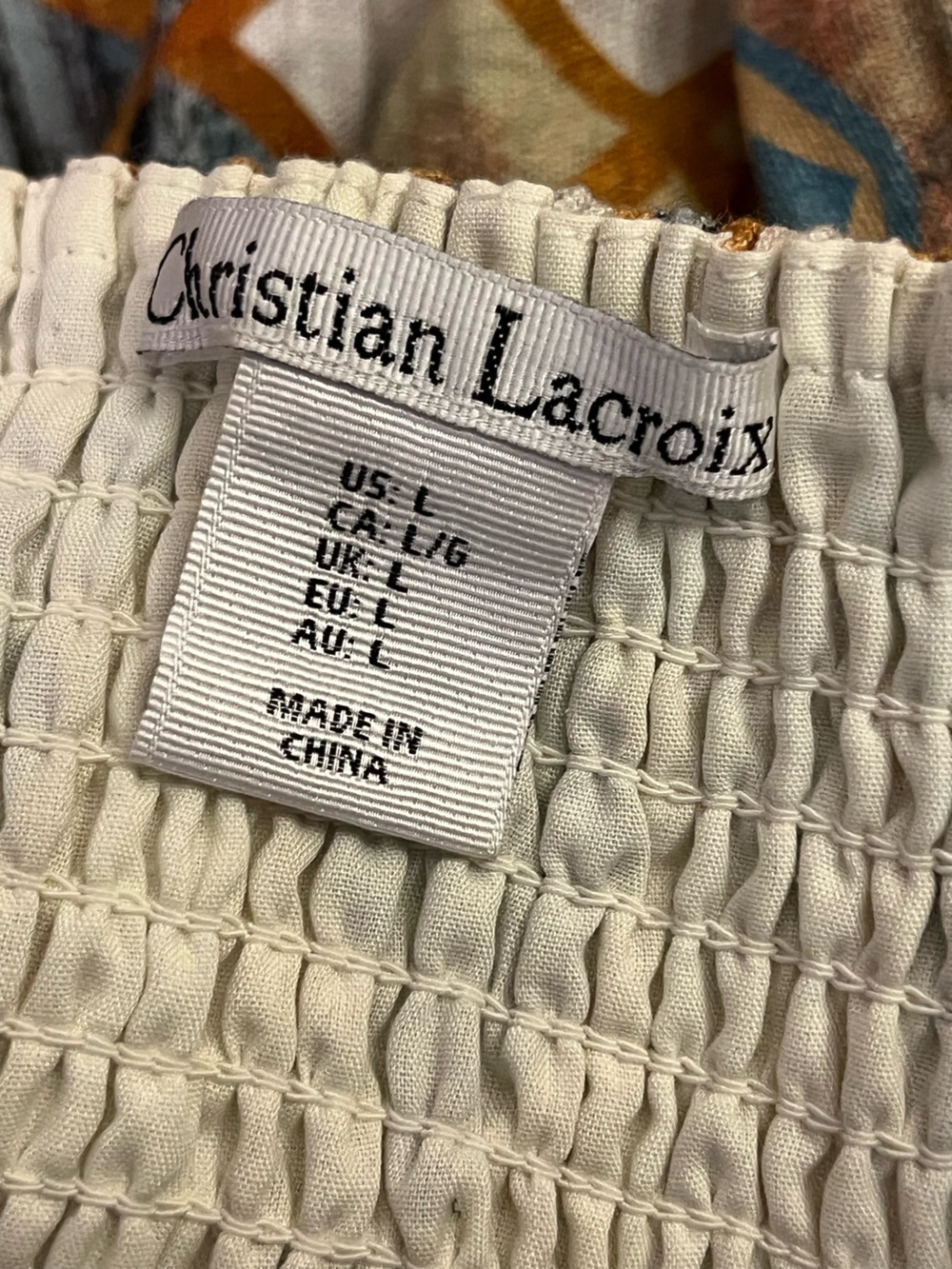 Christian Lacroix Stained Glass Linen Blend Fringe Dress Size Large - Picture 11 of 14